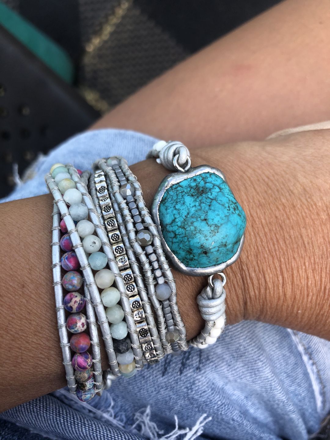 Customer photo review of The Turquoise Protection Wrap Bracelet