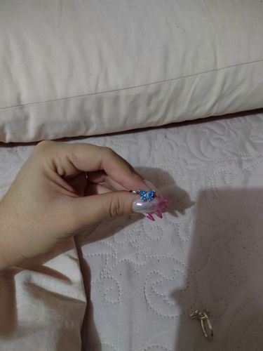 Customer photo review of Anillo Ajustable Mariposa Anti Ansiedad