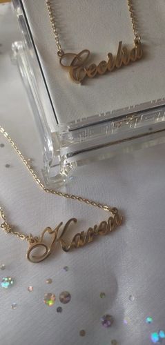 Customer photo review of Classic Name Necklace