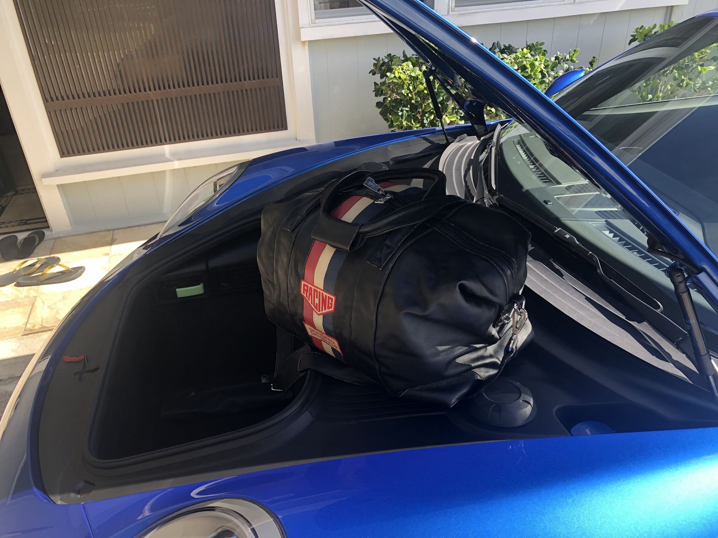 Customer photo review of Vintage Leather Monza Duffel Carry-All Bag (Limited Edition, Numbered)