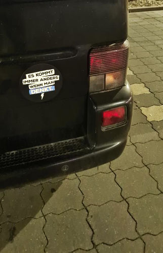 Customer photo review of GROSSE STICKER / AUFKLEBER • ES KOMMT IMMER ANDERS (10 STK.)