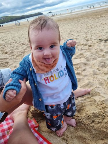 Customer photo review of My First Holiday 2022 T-Shirt