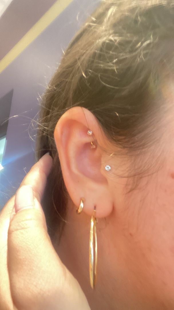 Customer photo review of Britney Rook Piercing | Titan