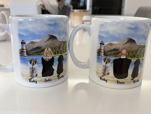Customer photo review of Girl & Dogs - Life is better with a dog Personalised Mug