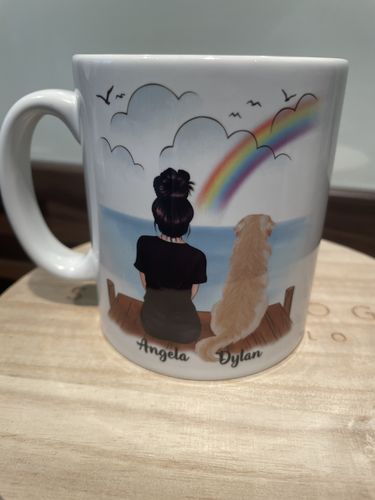 Customer photo review of Girl & Dogs - Life is better with a dog Personalised Mug