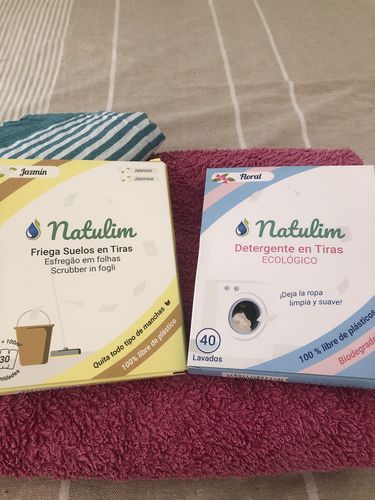 Customer photo review of Eco-Tiras de Detergente 40 lavados Natulim
