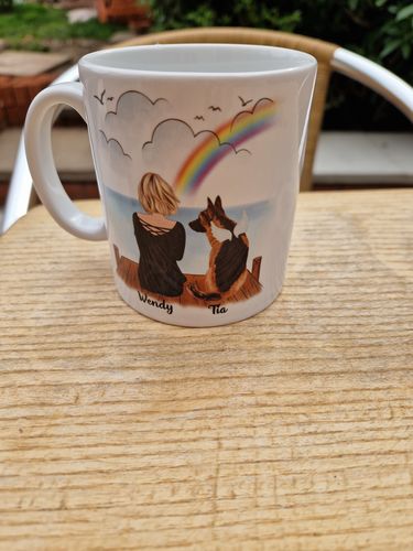 Customer photo review of Girl & Dogs - Life is better with a dog Personalised Mug
