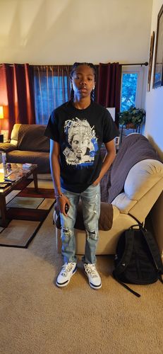 Customer photo review of H.M.O Unisex Shirt Match Jordan 3 Racer Blue