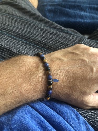 Customer photo review of 6mm Matte Remix Stretch Bead Bracelet