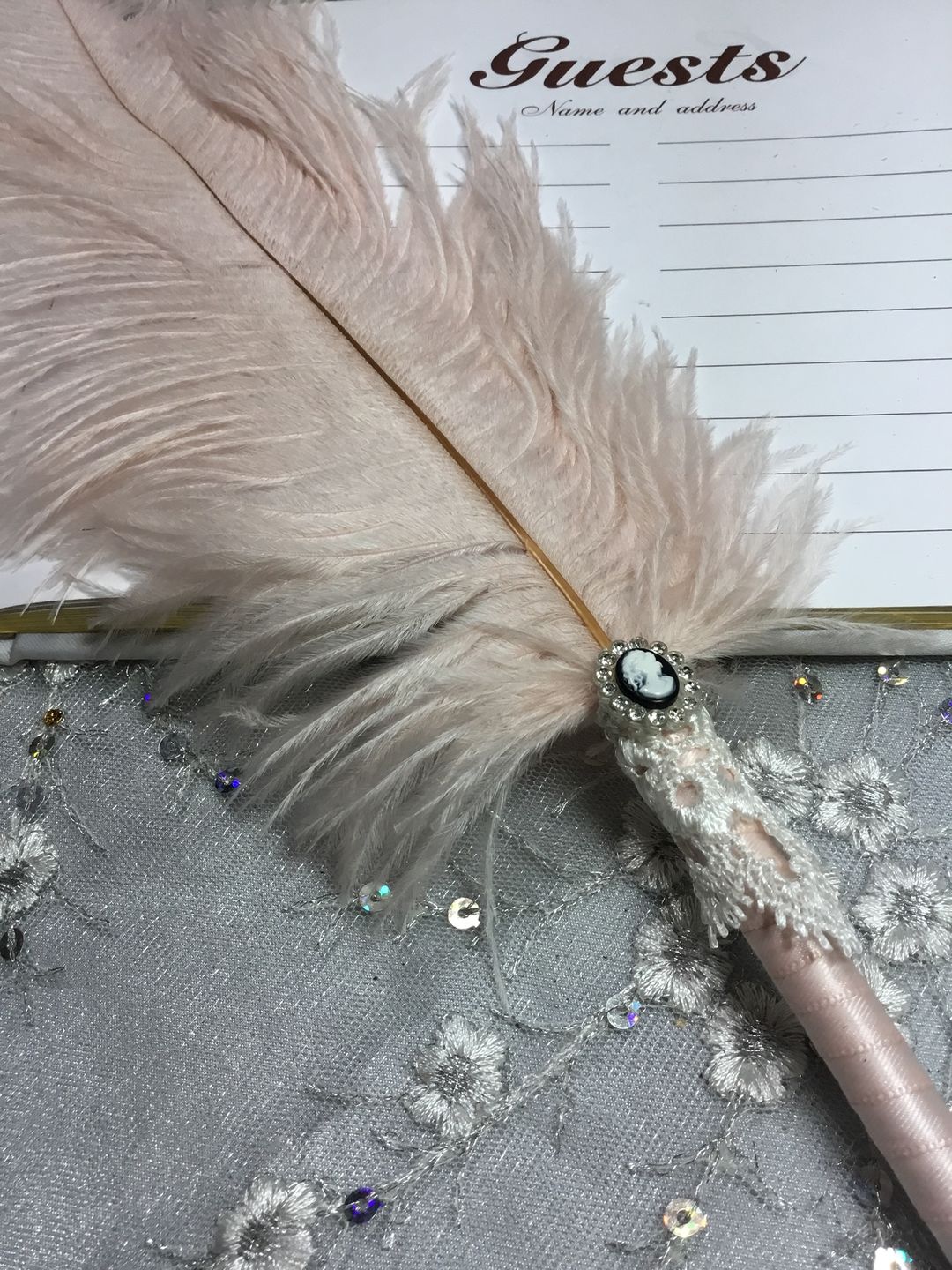 Customer photo review of Ostrich Drab Feathers (Short)
