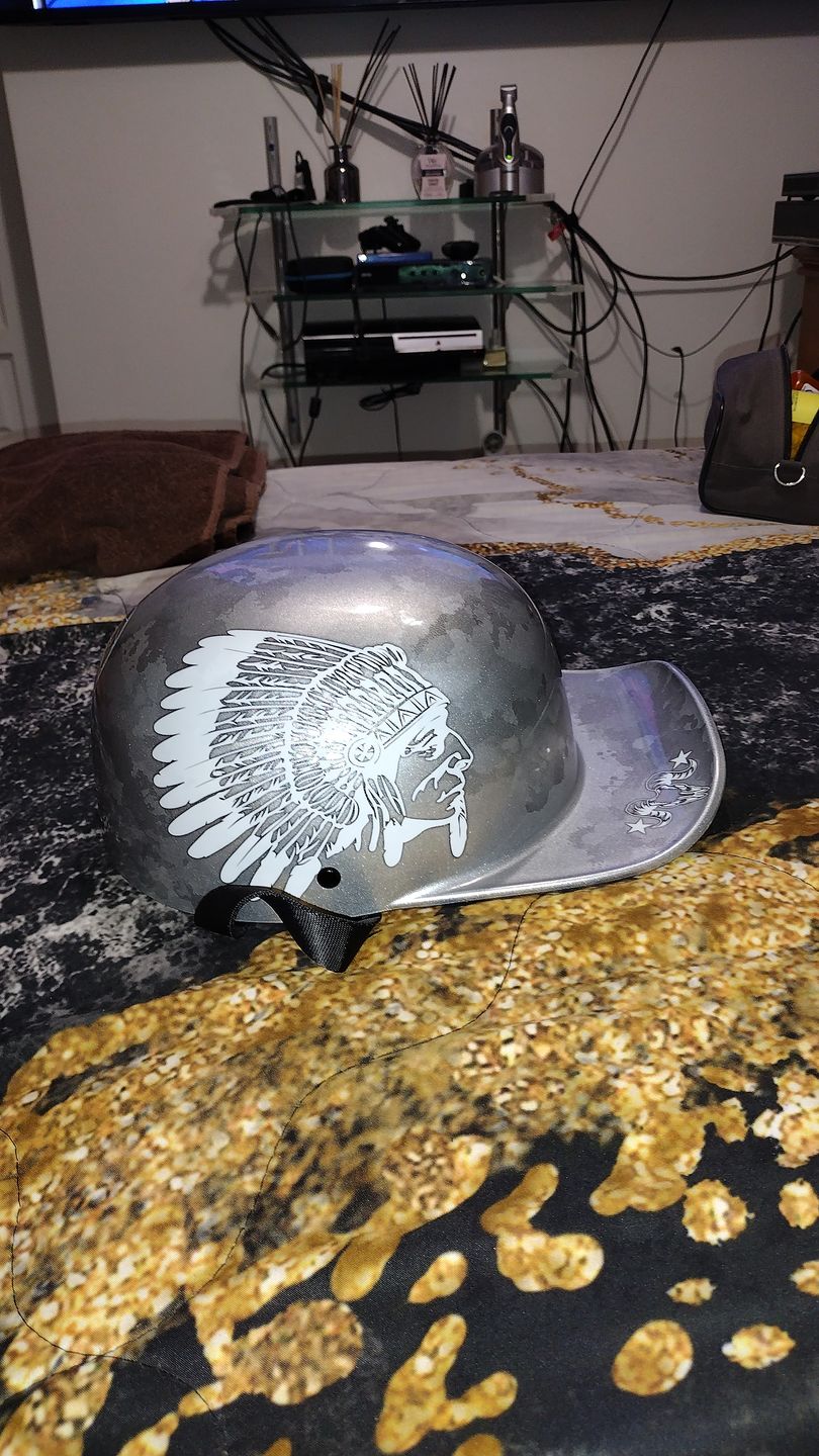 Customer photo review of Premium Baseball Cap Motorcycle Helmet