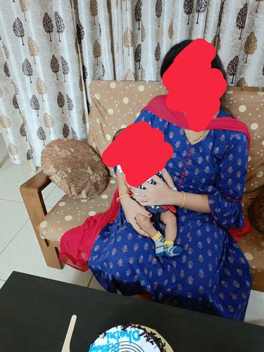 Customer photo review of Royal Blue Anarkali