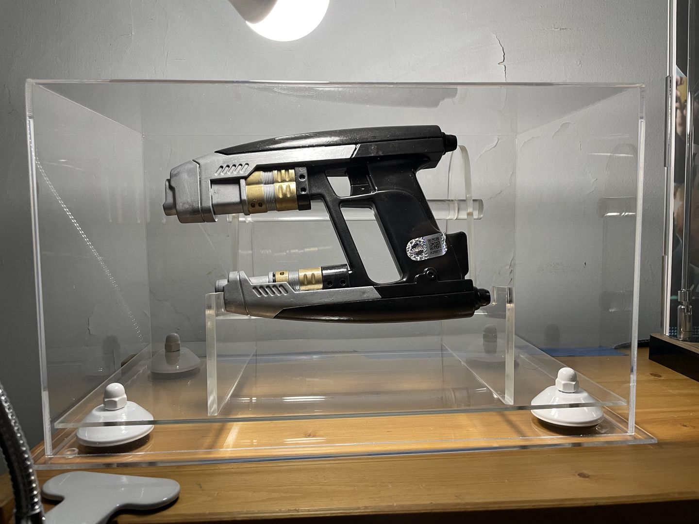 Customer photo review of Acrylic Full Size Boxing Glove Display Case Horizontal (A011/V16)