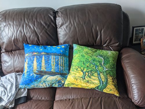 Customer photo review of Van gogh Artworks Pillow Case