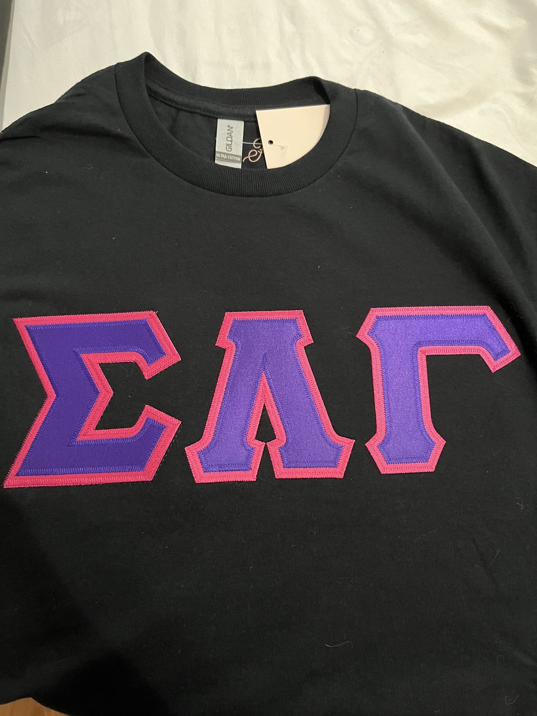 Customer photo review of SLG Classic Stitched Letter Tee