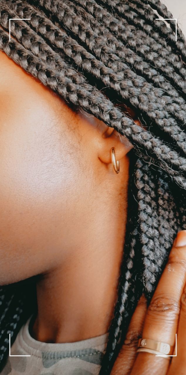 Customer photo review of Simple Ohrringe | 18K vergoldet