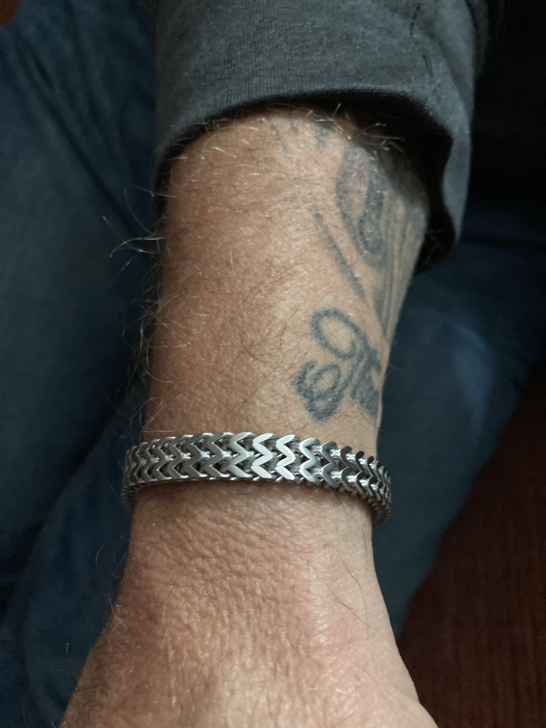Customer photo review of Double Franco Link Matte Bracelet