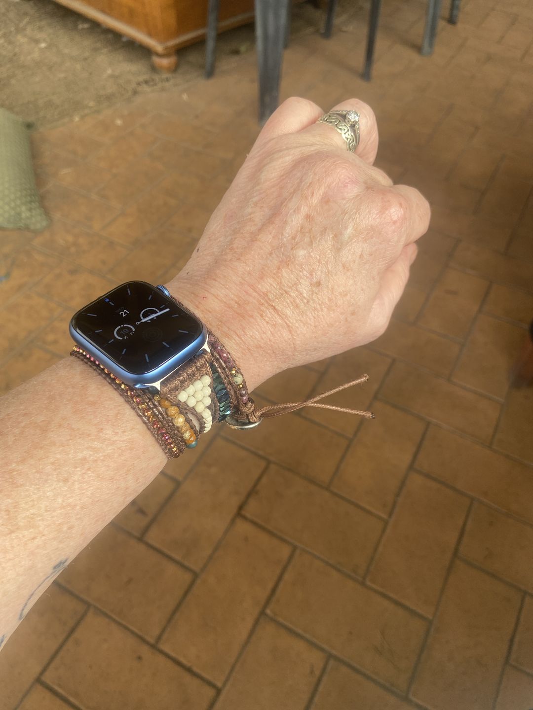 Customer photo review of Moonlight Goddess Apple Watch Strap