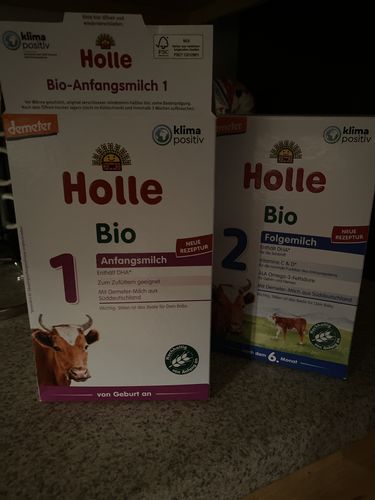 Customer photo review of Holle Cow Stage 1 Organic (Bio) Infant Milk Formula (400g), 3 Boxes