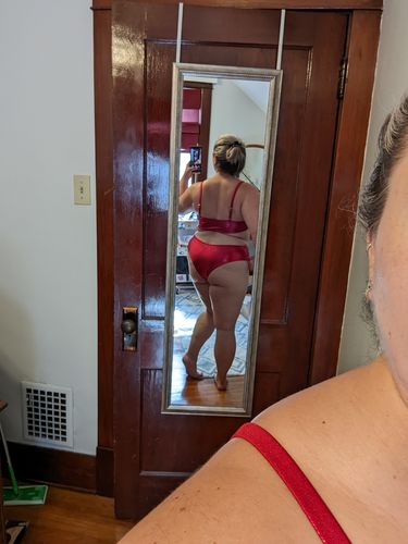 undefined review of Hot Pink Glitter Cheeky Bottom  Final Sale image 1 out of 1