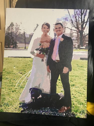 Customer photo review of Custom Paint by Numbers Kit