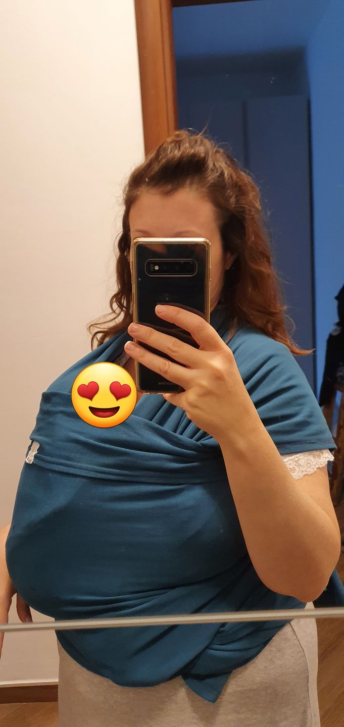 Customer photo review of Fascia elastica porta bebè