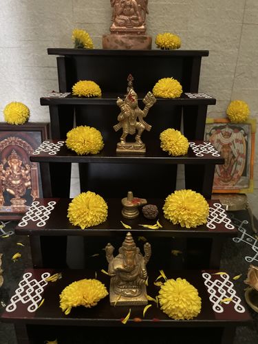 Customer photo review of Wooden 5 Step Deity Stand / Pooja Stand