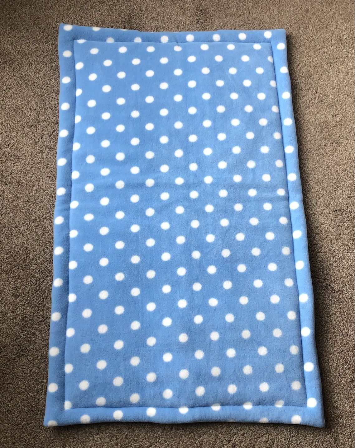 Customer photo review of White Polka Dot Anti Pill Polar Fleece Fabric