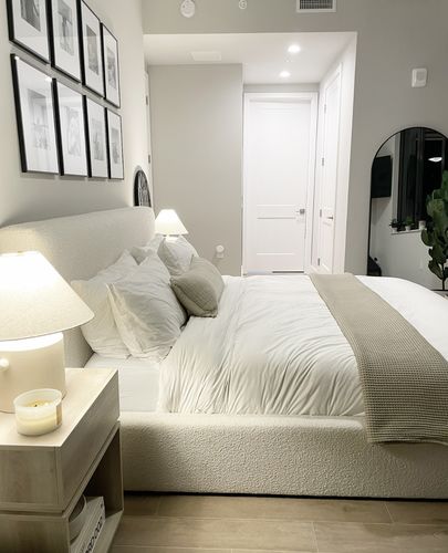 Customer photo review of CLOUD LOW PROFILE BED - IVORY BOUCLE