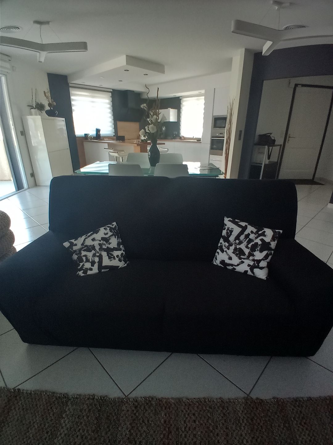 Customer photo review of Noir - Housses Extensibles de Fauteuil et Canapé