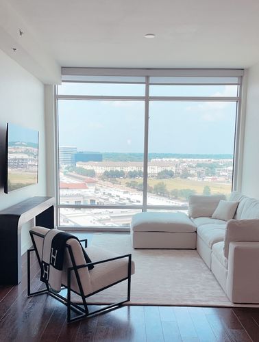 Customer photo review of LUXE BOUCLE ACCENT CHAIR
