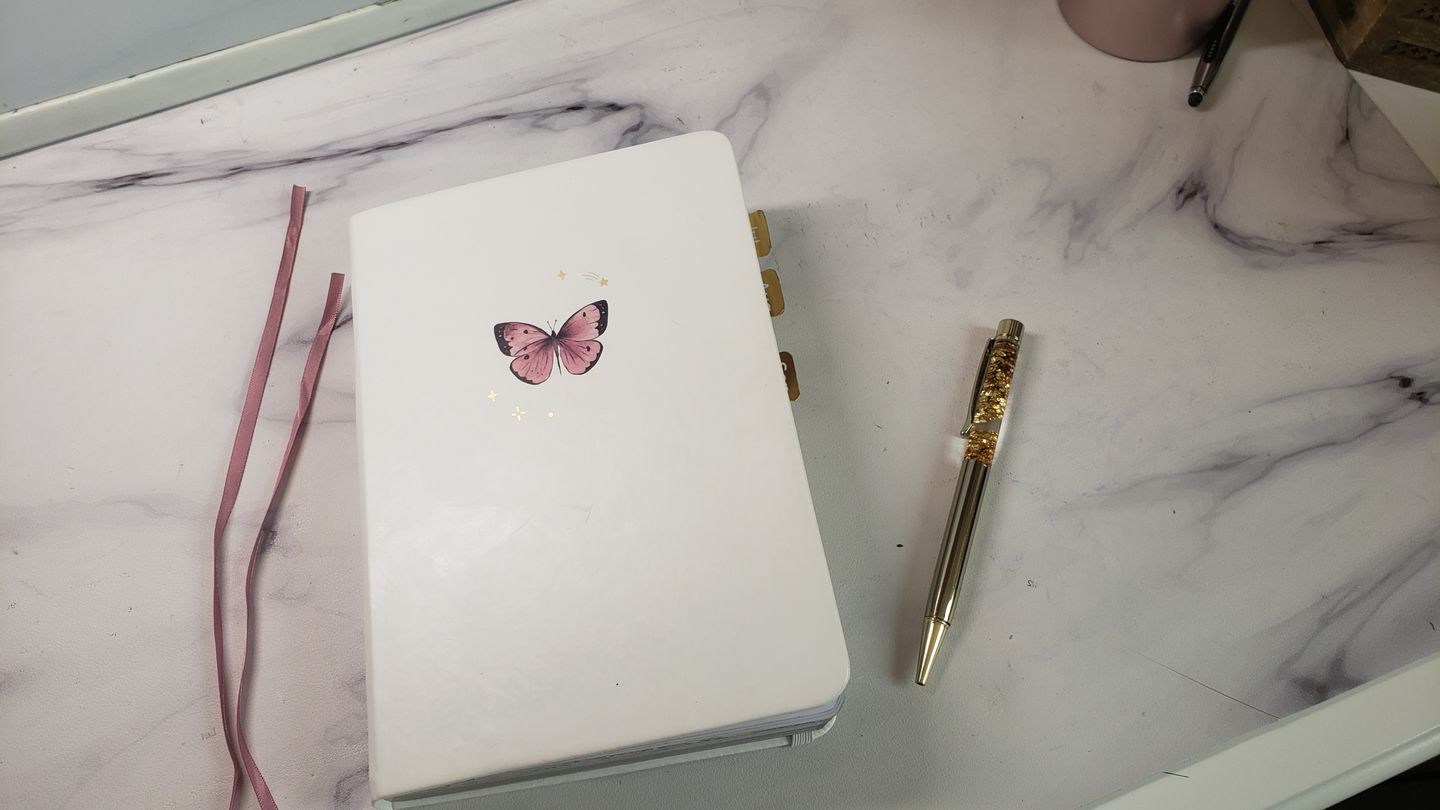Customer photo review of Tsuki Cloud White ‘Flutter + Dream’ Limited Edition Bullet Journal by Notebook Therapy x Pelinkan ☾