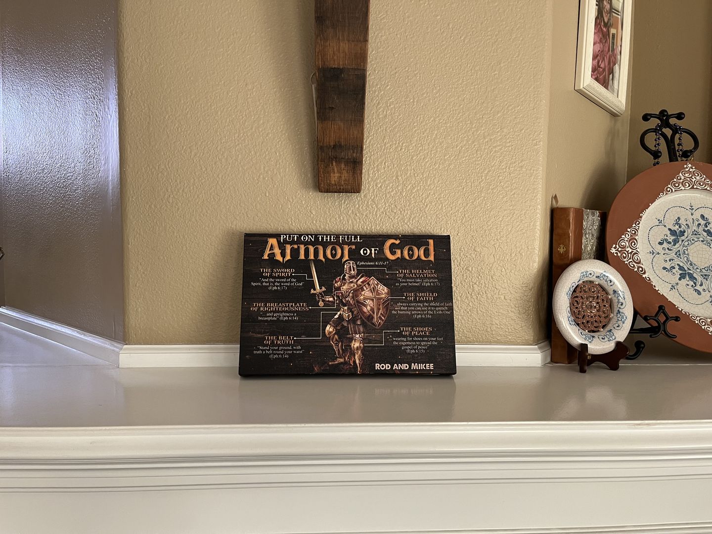 Customer photo review of Personalized Man Warrior of God Put On The Full Armor Of God Ephesians 6-10 Canvas Print