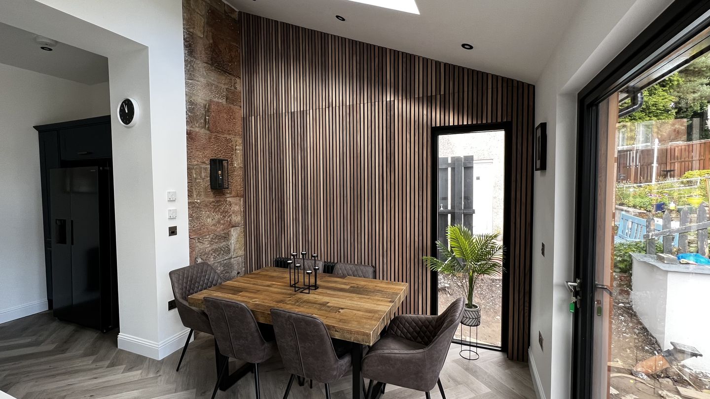 Customer photo review of SlatWall Acoustic Walnut