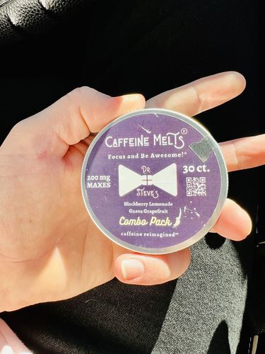 Customer photo review of Caffeine Melt® Max Combo Pack 1 (15ct Blackberry Lemonade, 15ct Guava Grapefruit)