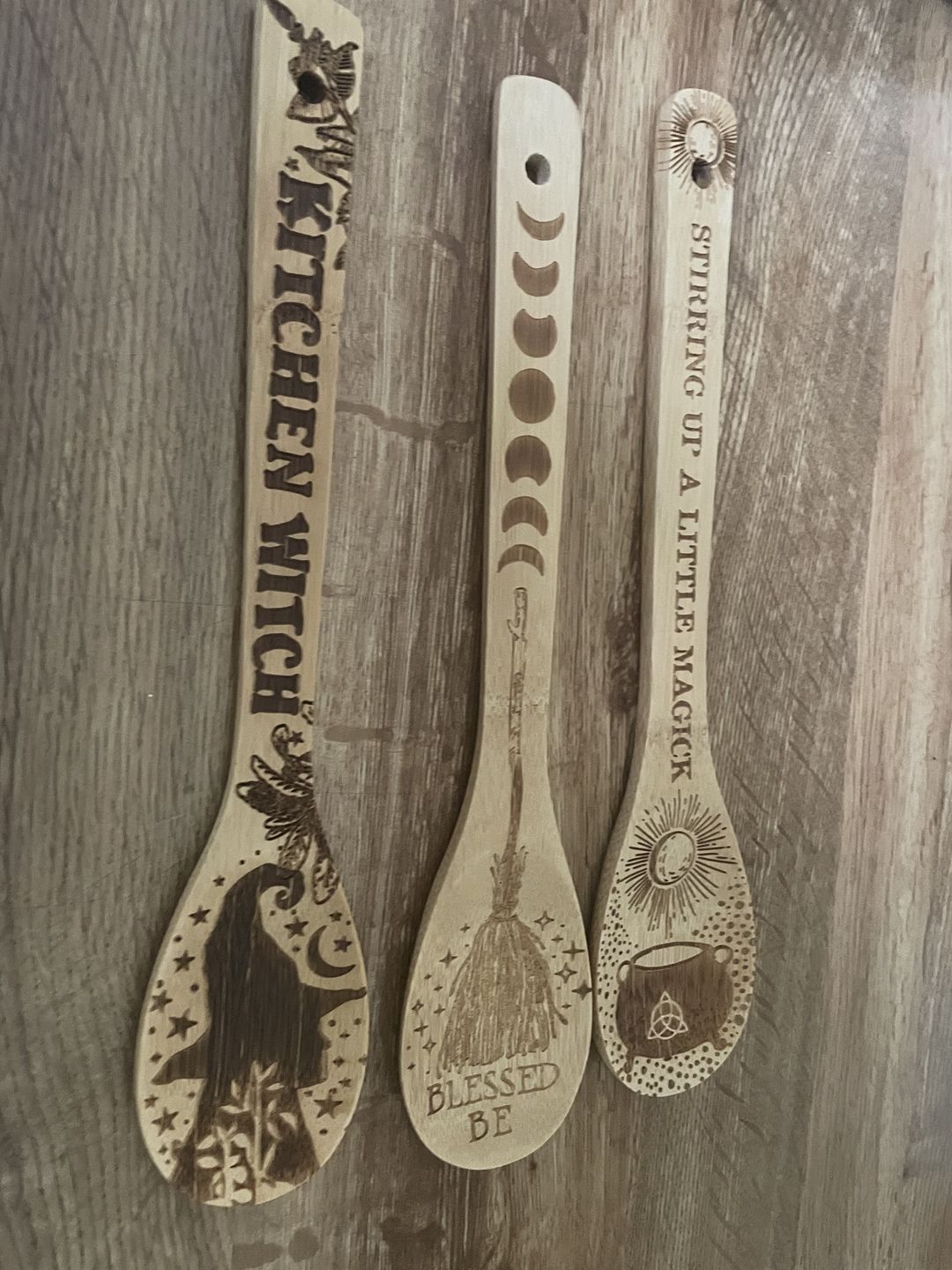Customer photo review of Witchy Bamboo Wooden Spoon