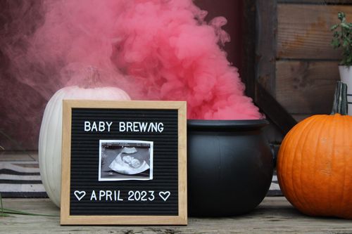 Customer photo review of Gender Reveal Smoke Balls
