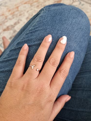 Customer photo review of Sterling Silver Whale Tail Ring