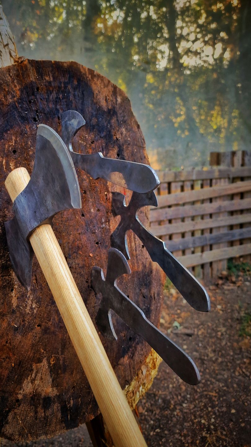 Customer photo review of Double Bit Thrower - Raven Forge