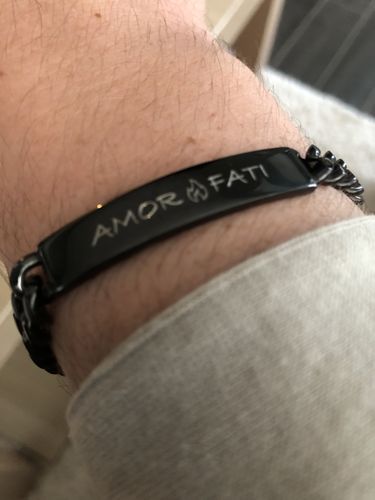 Customer photo review of 8mm Cuban Link Engravable ID Bracelet