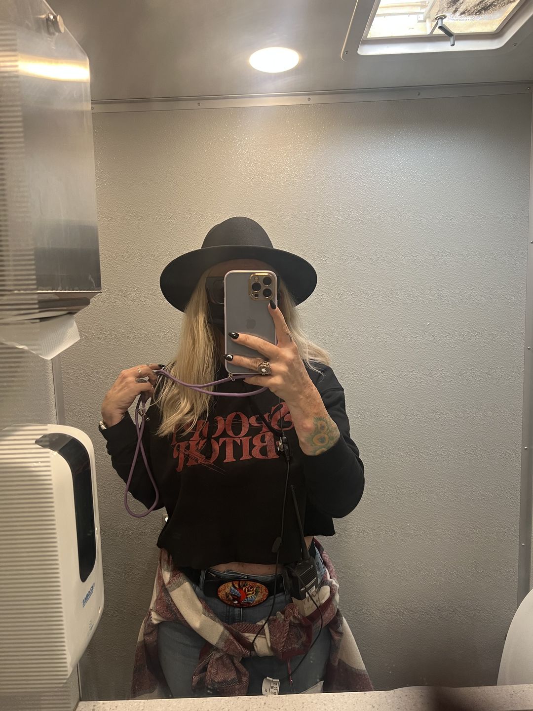 Customer photo review of Spoopy Bitch Cropped Sweatshirt
