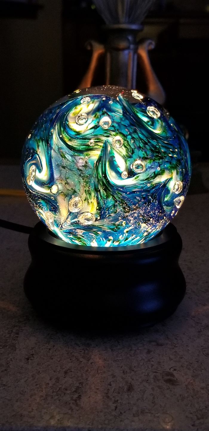 Customer photo review of Black Wood Illuminated 3" Stand