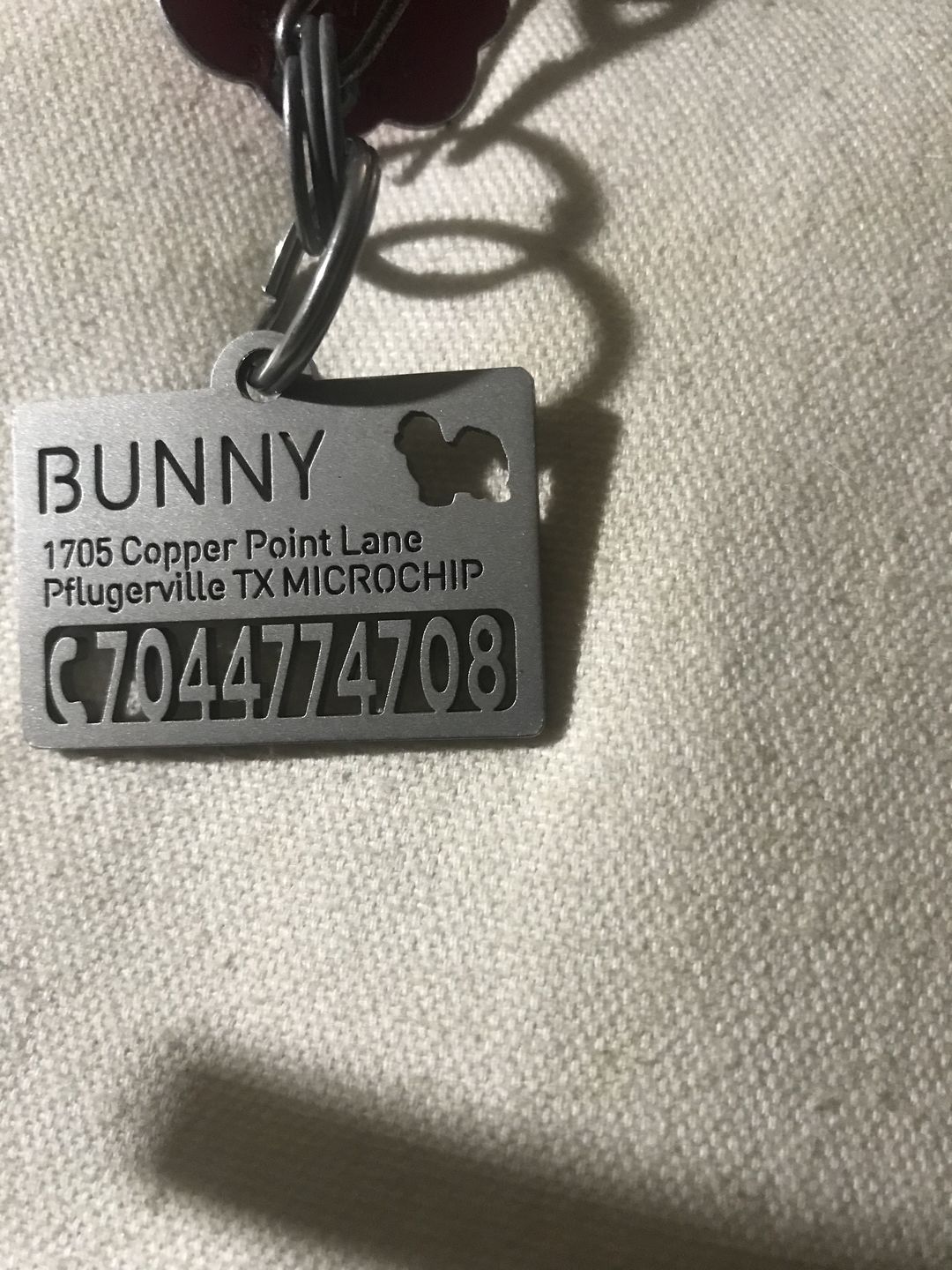 Customer photo review of Hollow-carved ID Tags