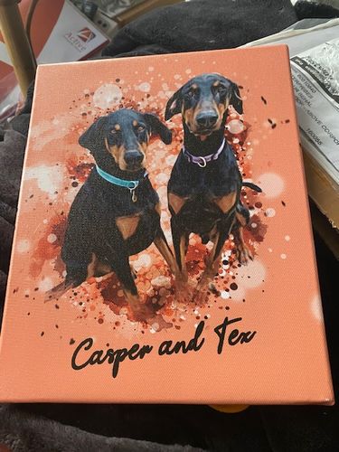 Customer photo review of Personalized Pet Art - Canvas