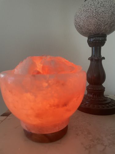Customer photo review of Fire Bowl Himalayan Salt Lamp