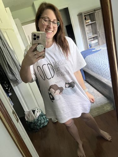 Customer photo review of Personalized Cat Sleepshirt