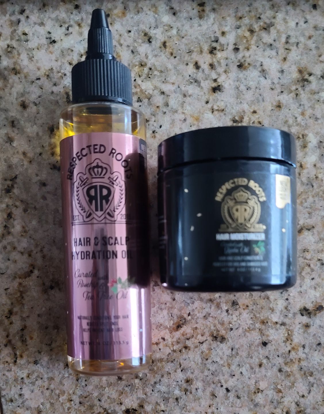 Customer photo review of Hair Oil & Hair Moisturizer Kit