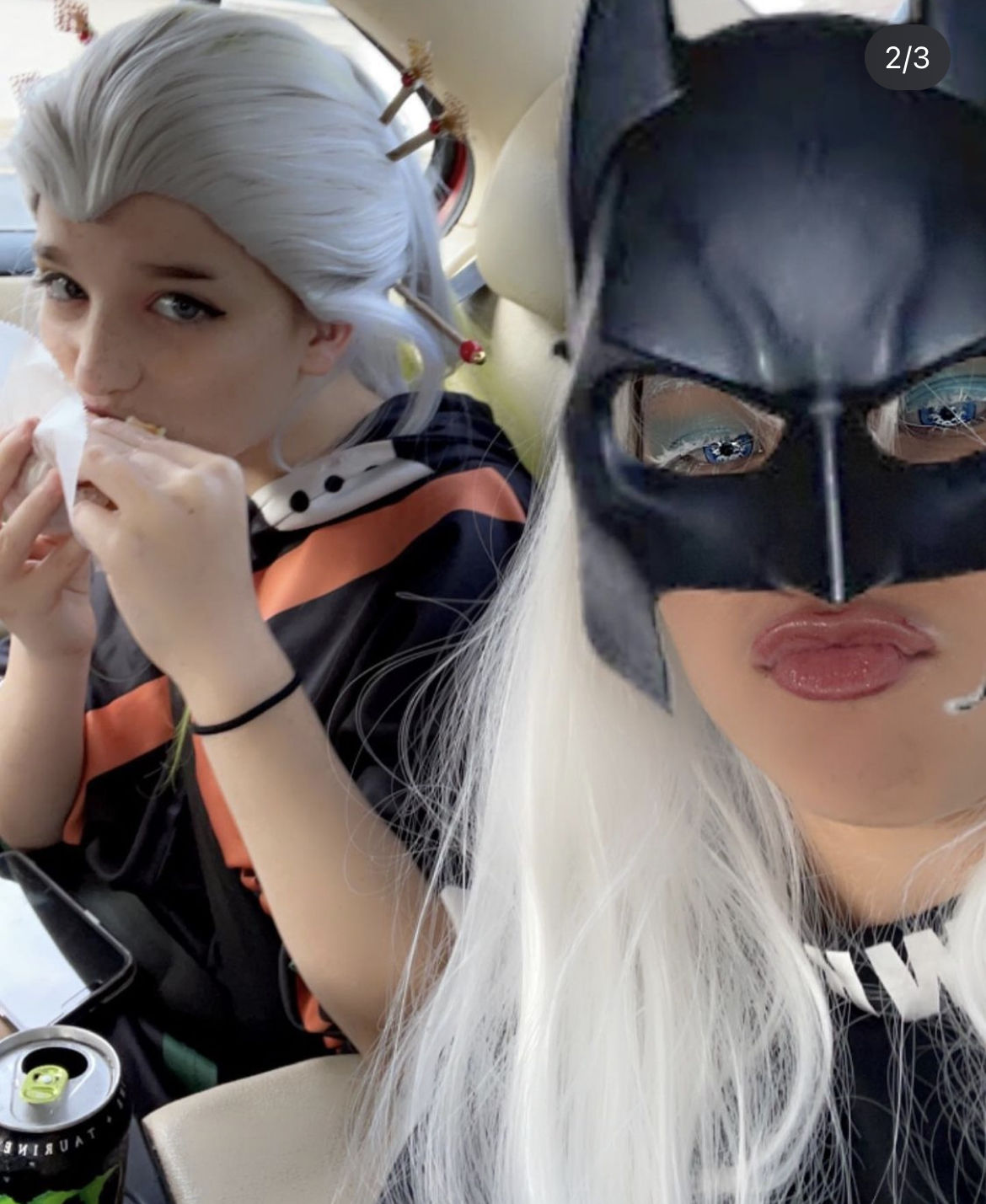 Customer photo review of Cosplay Gojo Blue Colored Contact Lenses