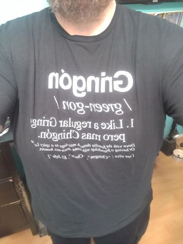 Customer photo review of El Gringon OG Old School T-Shirt