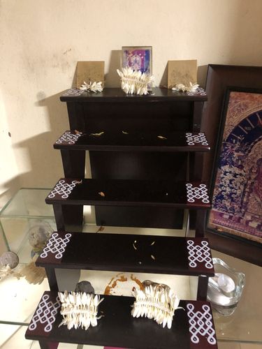 Customer photo review of Wooden 5 Step Deity Stand / Pooja Stand